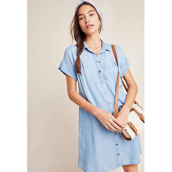 Anthropologie Dresses & Skirts - Anthropologie Cloth & Stone Janine Chambray Dress